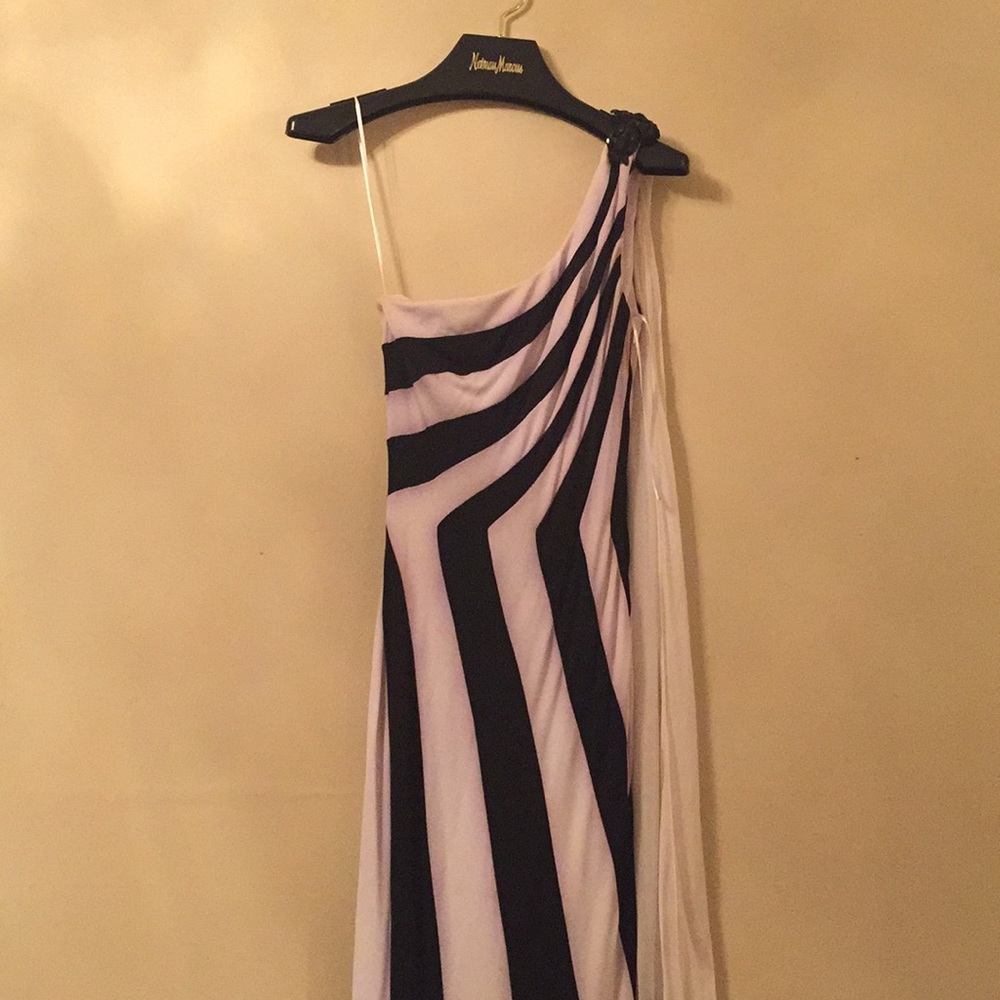 Alberto Makali Black & White Stripe Dress Size 6